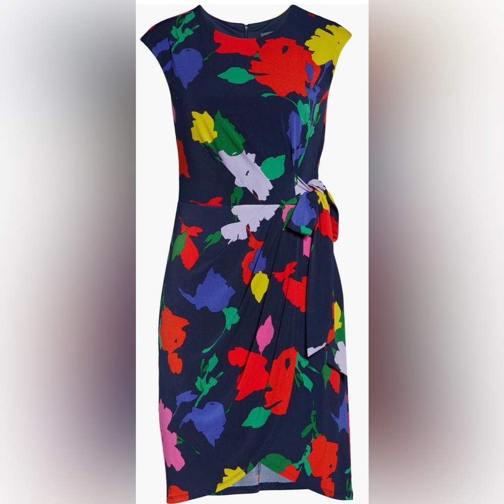 Colorful Floral Wrap Julia Jordan Dress
